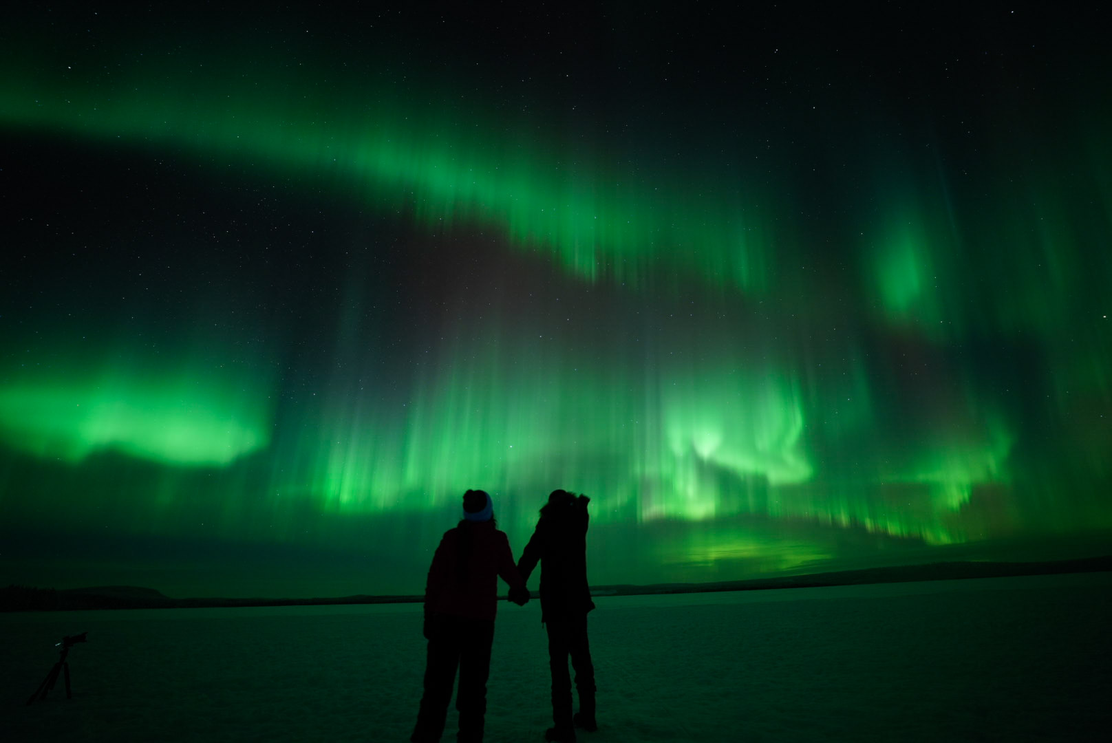 Aurora borealis over Lapland, Finland