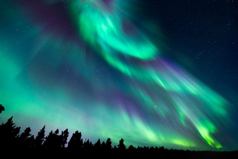 Aurora borealis über Lappland, Finnland