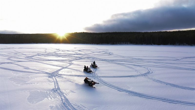 Snowmobile and Ice Fishing Experience, Rovaniemi, Finland