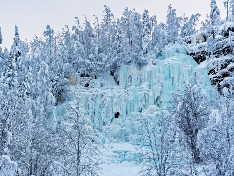 Korouoma Frozen Falls & BBQ, Rovaniemi, Finland